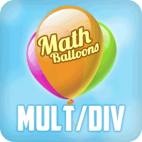 Math Balloons Multiplication Division