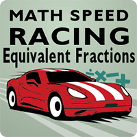 Math Speed Racing Equivalent Fractions